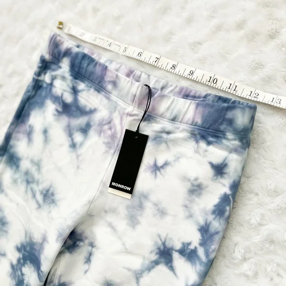 NWT- MONROW Midnight Iris Active Sweatpants Legging Two Tone Crystal Tie Dye - Picture 16 of 16